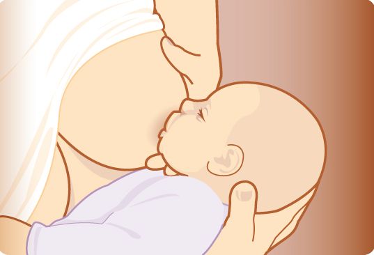 Afbeelding rugbyhouding borstvoeding geven