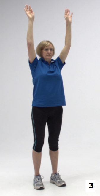 Afbeelding oefening 1: strek uw armen boven uw hoofd