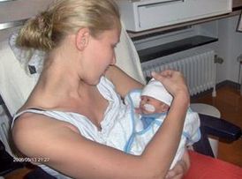 Sondevoeding moeder met baby