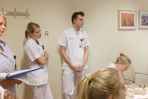 Roy Wolke HBO student dagstart Roy Wolke HBO student verpleegkundigen overleg dagstart