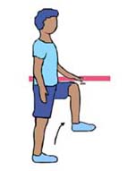 Illustratie spierkrachtoefening staand been optrekken