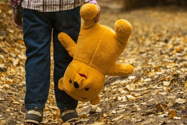 kind in bos met winnie de pooh kind in bos met winnie de pooh