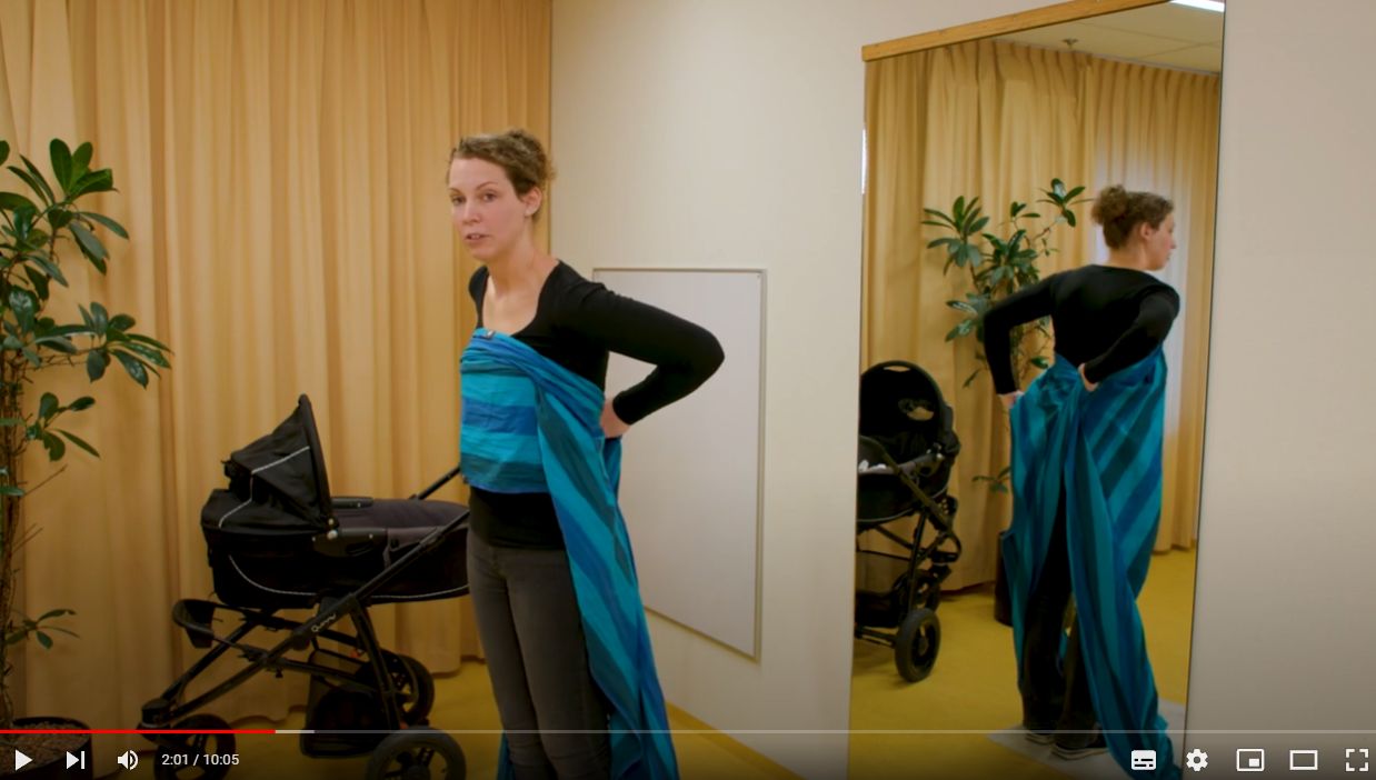 Film geweven draagdoek knopen