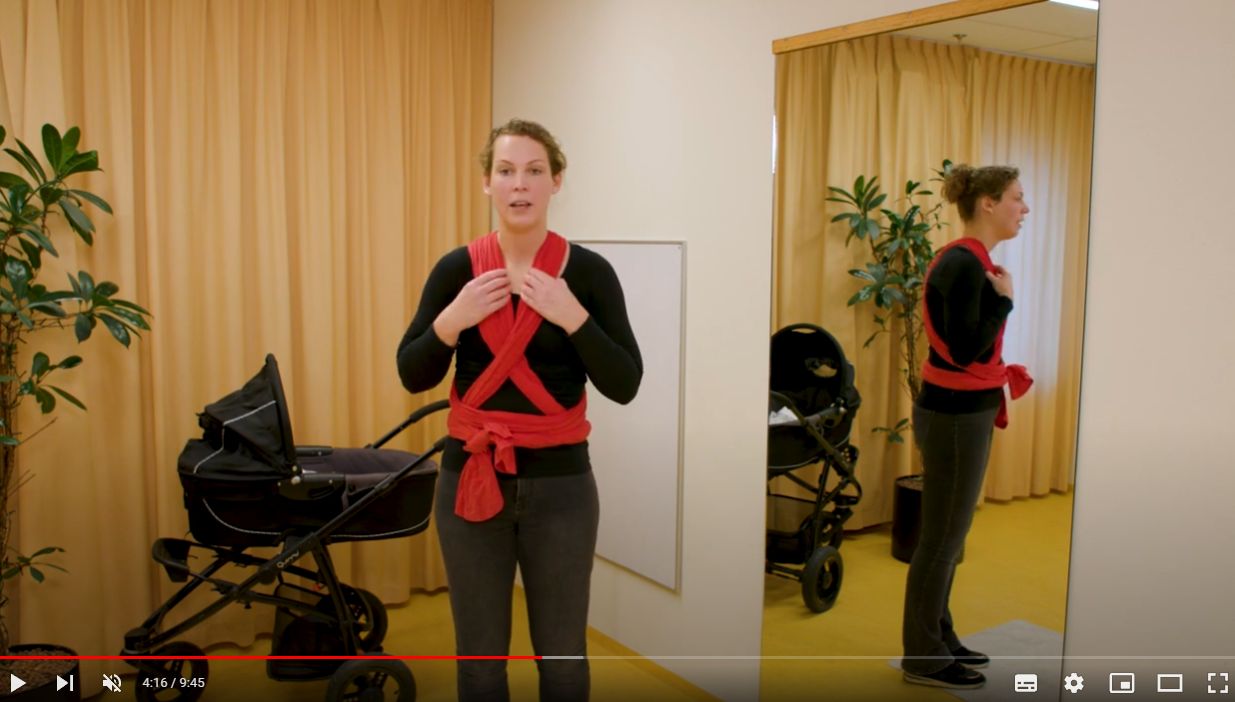 Film rekbaar draagdoek knopen